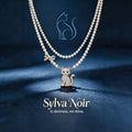 Double-Strand Pearl Cat Necklace