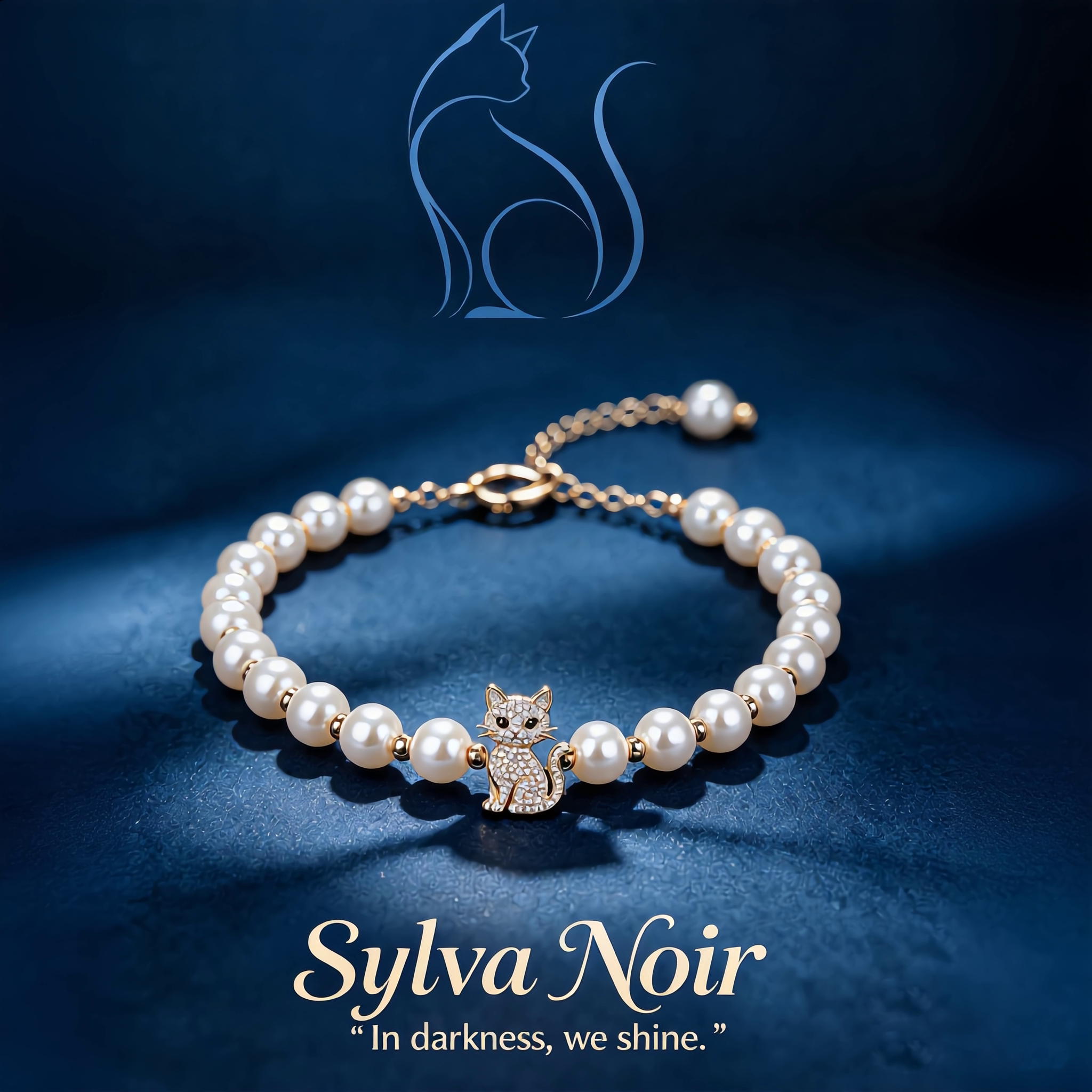 Cat & Pearl Bracelet